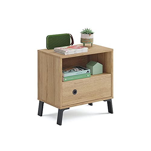 mesitas de noche con patas metalicas Marca MUEBLES PITARCH