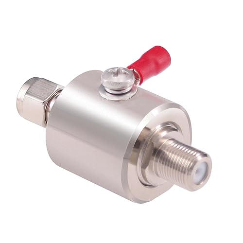 Yuelulala 1pc Lightning Arrestor F Type Lighting Protection Device F Male to Female Connector DC-1Ghz 75 Ohms(L08)