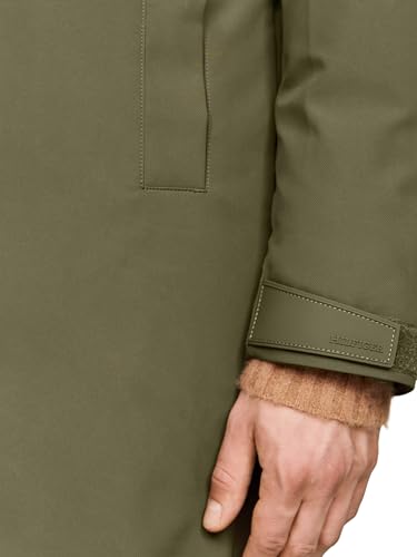 Tommy Hilfiger Herren Parka Tech Padded Parka mit Kapuze, Mehrfarbig (Army Green), L