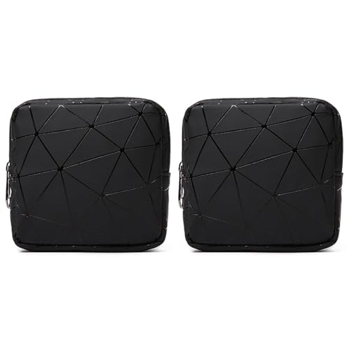 TUOJINRUIDA 2 bolsas de almacenamiento de servilletas sanitarias con patrones geométricos, bolsas de almacenamiento portátiles de poliuretano para productos de higiene menstrual femenina, ideales para TUOJINRUIDA 2 bolsas de almacenamiento de servilletas sanitarias con patrones geométricos, bolsas de almacenamiento portátiles de poliuretano para productos de higiene menstrual femenina, ideales para