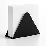 Servilletero de Mesa Negro Moderno de Metal en Forma de Triangulo| Porta Servilletas Elegante con Pintura Anticorrosiva |...