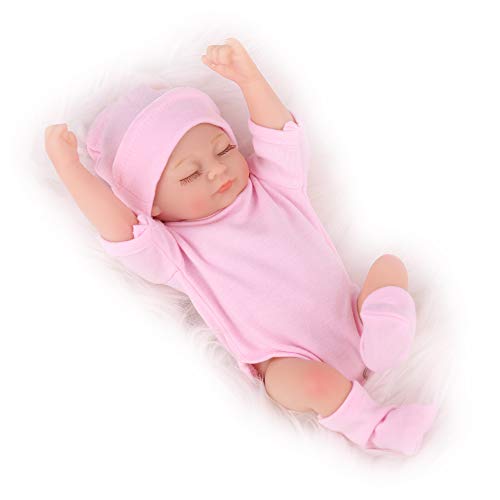 Kaydora Reborn Newborn Baby Doll, 10 inch Full Body Silicone Sleeping Girl, Lifelike Realistic
