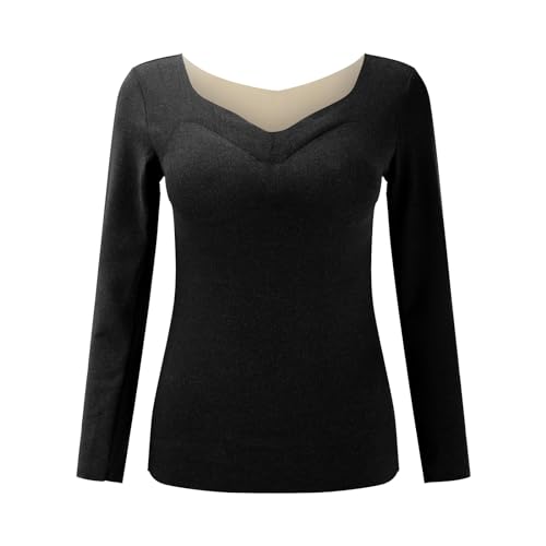 IQYU Sous-vêtements thermiques pour femme - Très chauds - En coton - Manches longues - Sous-vêtements fonctionnels - Grandes tailles - En polaire - Grande taille - En laine mérinos - Sous-vêtements de