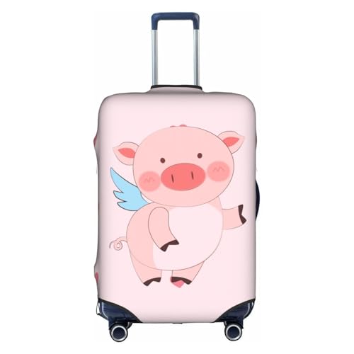 cartoon flying pig Suitcase Cover Medium with Invisible Zipper, for Business and Travel, Without Suitcase