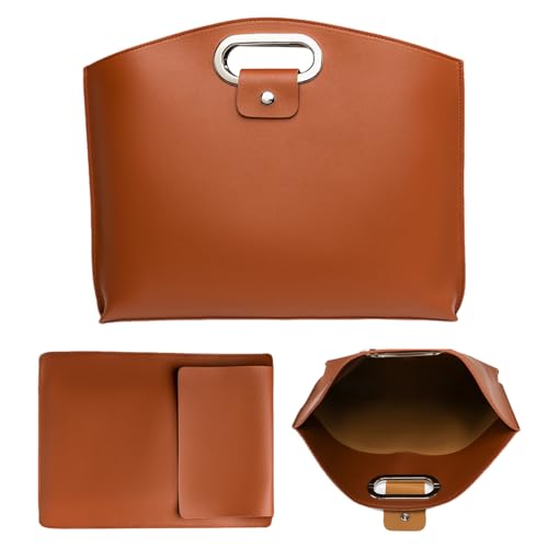 Bolsa para portátil de piel sintética premium con detalles de forro suave y diseño de trabajo