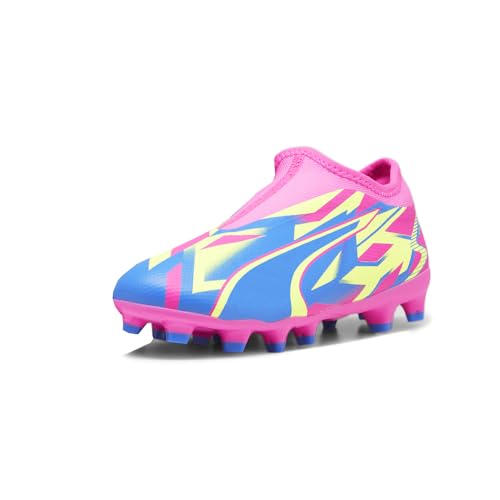 PUMA Kids Boys Ultra Match Ll Energy Firm GroundArtificial Ground Soccer Cleats - Blue, Pink - Size 2.5 M2