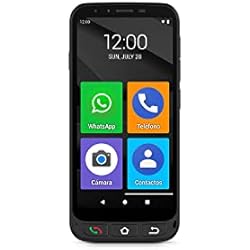 Teclado Físico Para Android SPC ZEUS 4G + Carcasa – Smartphone para Personas Mayores 4G, Modo Fácil con Iconos Grandes, botón SOS, configuración remota, Botones físicos y Pantalla táctil 5,5”, Android 11 Go