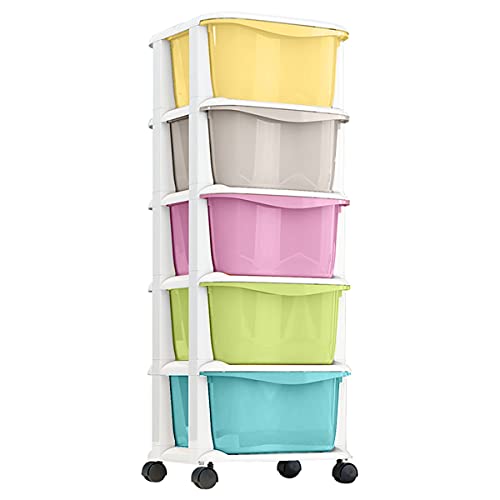 Nafenai Plastic Storage Drawers,5 Drawers,Dresser Bedroom Furniture for Playrooms,Kitchen Storage,Living Room,Bathroom Drawer,Storage (Color)