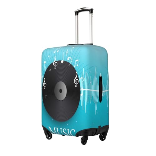 Music Record Vinyl Luggage Cover for Suitcase, Suitcase Cover Protector Fit 22-24 Inch Luggage Travel Accessories, M2