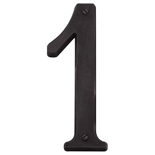 Baldwin Estate 90671.102.CD Solid Brass Traditional House Number One in Oil Rubbed Bronze, 4.75