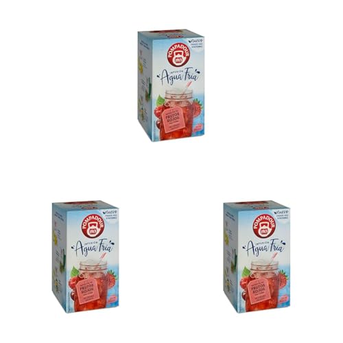 Pompadour | Infusión de Frutos Rojos Agua Fría | Refrescante | Sabor Dulce y Afrutado | Sin Teína | 20 Bolsitas de 2,2 Gr (Paquete de 3)