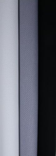 Image of KCS 3 pc of 15 inch x 18 inch(38cmx45cm) 14 Count Cross Stitch Cotton Aida Cloth Needlework Rolled Fabric Box,14CT,White+Light Steel Grey+ Black