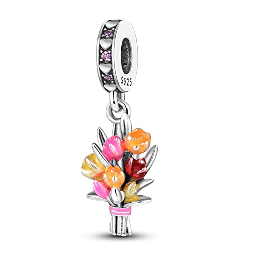 MULA 925 Sterling Silver Charms for Bracelets and Necklaces Family Letters Dangle Pendants Airplane Travel Beads Family Tree Jewelry Charms for Women - Main Image