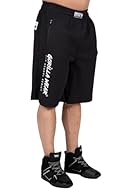 Old school shorts with lettering on the front Gorilla Wear, the brand for bodybuilding, fitness, lifestyle and martial arts Please refer to the size chart, the item has double sizes (S/M, L/XL, 2XL/3XL) and therefore runs slightly larger. Care instru...