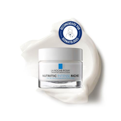 La Roche Posay, Nutritic Intense Rica, Crema Hidratante Reconstituyente, Calma y Nutre la Piel, Textura Rica, Hipoalergénica, Para Pieles Secas a Muy Secas, 50 ml