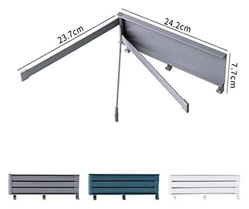 Porte-serviettes rotatif sans perforation mural gris de bain