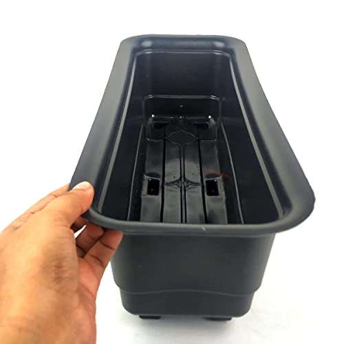 Kit 5 jardineiras floreiras Vasos Retangulares 39cm Planta Flor Tempero Plástico Horta Jardim Vertic