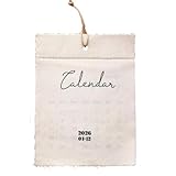 2026 壁掛けカレンダー - 12か月テキスタイルプランニングツール、ファブリック吊り下げスケジュールオーガナイザー、スタイリッシュなマンスリーカレンダー、自宅、リビングルーム、寝室、研究学校、教室、教師、学生、オフィススペース用