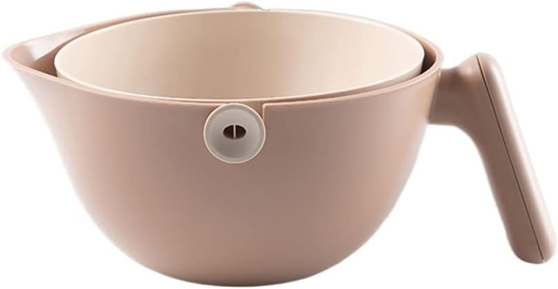 Pasta Strainer Basket Fruit Drainer Strainers and Colanders Multifunctional Plastic Strainer Rice Washing Bowl Kitchen Vegetable Washing Basket 2 in 1 Strainer Rice Washing Bowl Vegetable Washing Bask