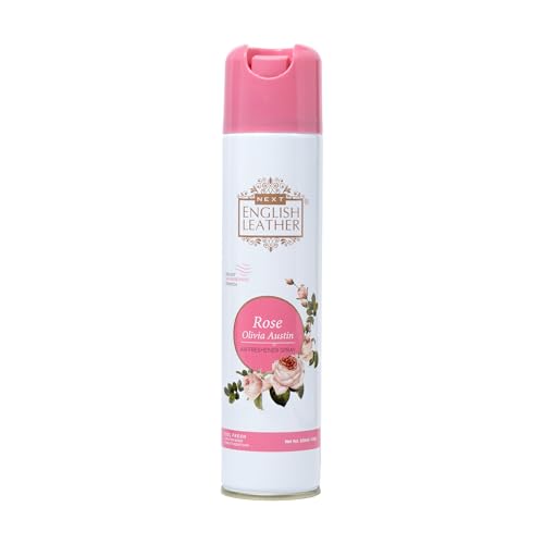 Image of Next Care English Leather Rose Room Air Freshener Spray 220ml | Premium Home Fragrance Spray | Floral Aroma for Home Office Car Bathroom | Pack of 1
