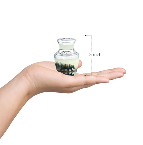 Image of Bear Urn - Small Urn for Ashes - Cremation Urns for Burial - Cremation Urns for Human Ashes Adult Female - Cremation Urns for Adult Ashes Women (3 inch Pack of 4)