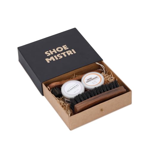 Image of Shoe mistri Universal Shoe Care Kit Drawer | Shoe Cleaning, Polishing & Maintenance Set for Leather, Suede & Sneakers