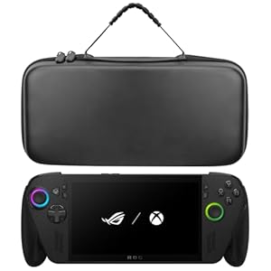Miimall Tasche Kompatibel mit ASUS ROG Xbox Ally X 2025 Hülle Tasche, PU Ledertasche Aufbewahrungs Reise Handtasche Kratzfest Stoßfest 360 Gard Schutz Case Tragetasche für Xbox Ally X 2025-Schwarz