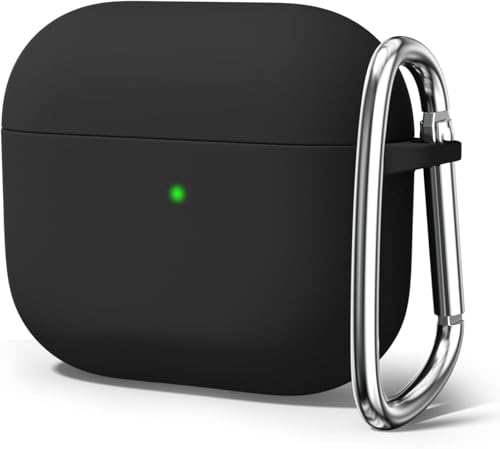 Image of Meyaar for Apple AirPods Pro 3 Case Cover with Keychain, Soft Skin Silicone Case Cover, Full Protective Case Cover Compatible with AirPods Pro (3rd Generation) Case 2025 (Black)