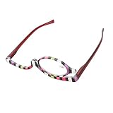 Fabater Makeup Glasses, Makeup Reading Glasses for Women, One Eye Cosmetic Magnifying Readers with Rotating Lens, Readers Flip Up Lens Magnifying Eyeglasses (+2.50)
