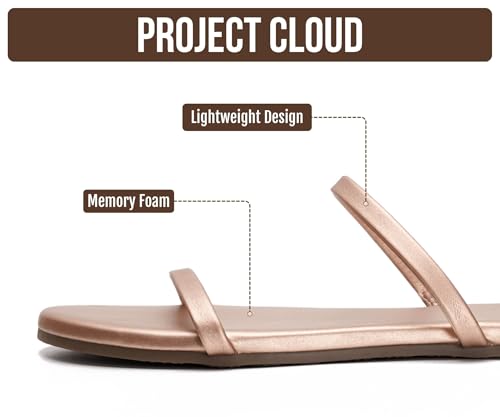 Image of Project Cloud Summer Sandals for Women with Memory Foam Insole (Transition) | Memory Foam Insole; Beach Flip Flops; Non-Slip Sole; Lightweight Double Straps; Summer Sandals for Women; Everyday Comfort