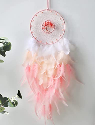 L’attrape-rêves blanc et rose