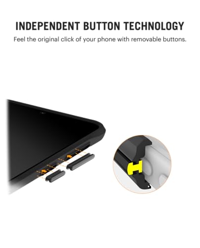 Image of DailyObjects Case for Samsung Galaxy S24 Plus, Drop Protection Polycarbonate Black Hybrid Slim Shockproof Back Cover
