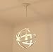 Produktbild CRYGD Moderne Kugel/Kugel Kronleuchter mit Metall Sphärische Shade Aufhängevorrichtung 1-Light-Anhängern, Einstellbare Höhe ideal für zu Hause Freizeit und Unterhaltungsmöglichkeiten,Weiß