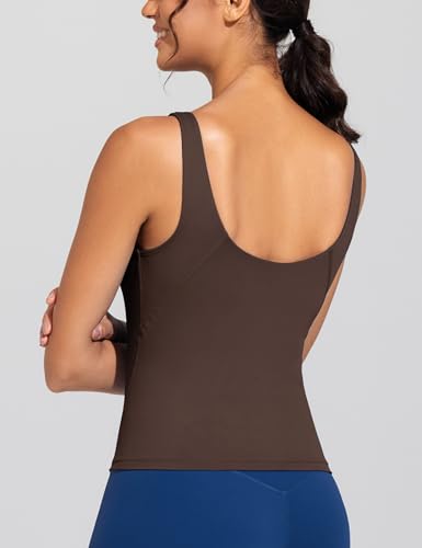 Image of THE GYM PEOPLE Women's Longline Sports Bra Wirefree Padded Workout Yoga Tank Top