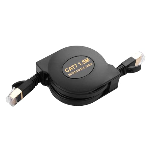 Cable Ethernet CAT7 Retráctil Flat 1.5 m RJ45 miniatura 1