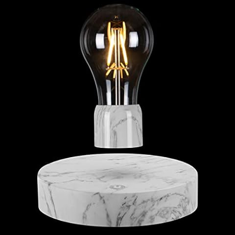 Magnetic Levitating Light Bulb Lamp, Floating Wireless LED Bulb Desk Lamp Levitation Rotating Bulb Light Decorative Night Lights for Home Office Decor, Toys Gifts, Cool Tech Gadgets Cover
