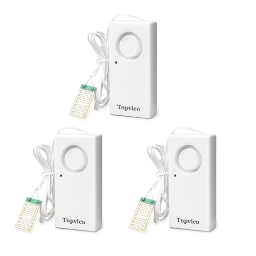 Topvico Water Alarms for Basements, Heater Leak Detector, Sump Pump Overflow RV Moisture Flood...