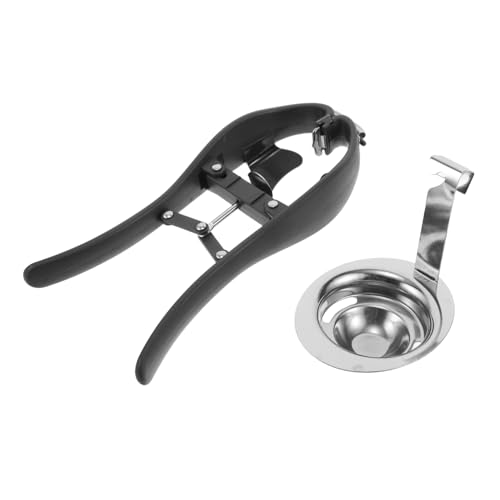 Hemobllo Stainless Steel Cracker Tool Handheld Efficient Eggshell Cutter Separator for Eggs Kitchen Gadget for Quick Yolk and White Separation