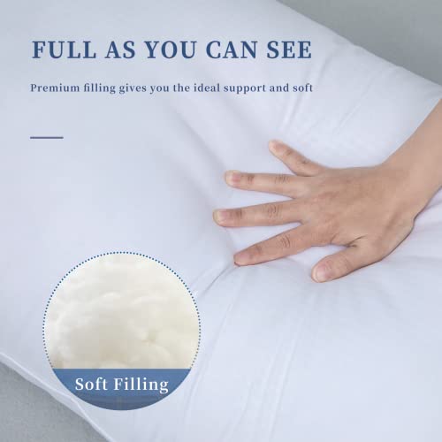 Ykimi Large Body Pillows For Adults,Premium Full Body Pillow Insert For Side Sleeper, Soft & Fluffy Long Pillow For Bed, Machine Washable, White, 20X54 Inches #TOP3