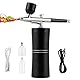 Portable Airbrush Set with Compressor, Wireless Airbrush Kit, Rechargeable Handheld Airbrush Gun for Nail Design, Make-Up, Cake Decoration, Model Colouring Tattoos (Black)