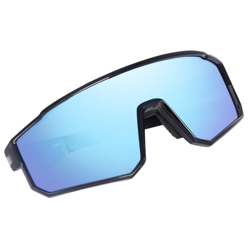 Dervin One Piece Shield Sports Oversized Visor Polarized Sunglasses for Men Women, Outdoor Cricket Cycling Hiking Fishing Sunglasses