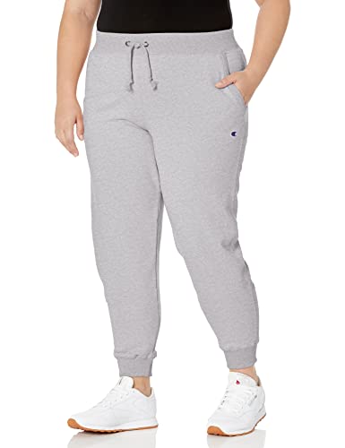 Jogger Champion Femme Plus Oxford Gray pantalon de survêtement en taille grande 3X confort sport