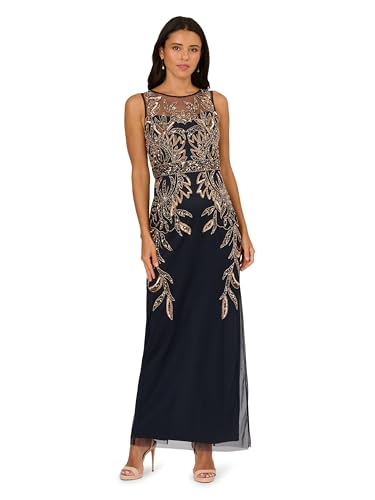 Image of Adrianna Papell Women's Beaded Column Long Dress