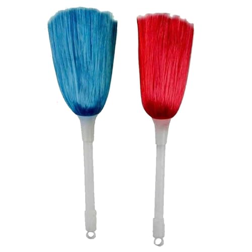 Mini Feather Dusters Anti-Static Multipurpose Microfiber Dusting Brush Tool with Handle for Cleaning Interiors Furniture and Car Accessories (2Pcs)