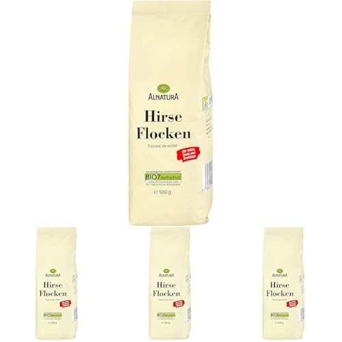 Alnatura Bio Hirseflocken, 500g (Packung mit 4)