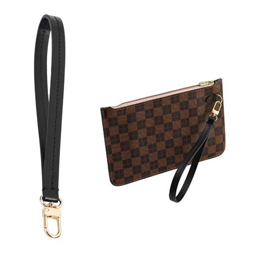 Image of jiesinlov Purse Hand Wrist Strap,Vachetta Leather Replacement Wristlet Keychain Strap for Clutch Bag