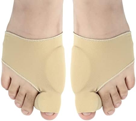 Bunion Pain Relief, Bunion Socks Hallux Valgus Corrector for Women and Men-Big Toe Straightener for Hammer Toes Big Toe Joint Orthotic Bunion Splint Brace (Beige, 1 Pairs) (Beige, 1 Pairs)