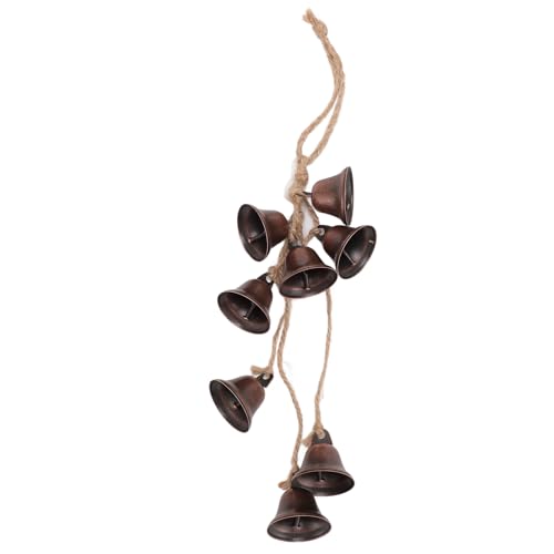 Campana Decorativa de la Perilla de la Puerta de Las Campanas de Brujas, Estilo Vintage Americana, Sensación Positiva, Adecuado para Proyectos Estacionales (Revestimiento de Cobre Oscuro)