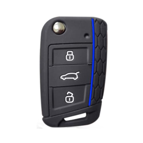 Etui Clés Télécommande De Voiture en Silicone pour Skoda Octavia A7 Rapid