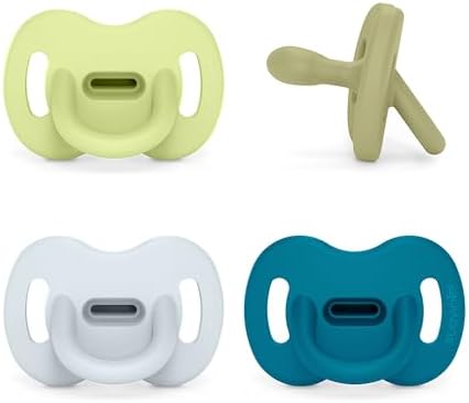 Suavinex, Pack 4 Chupetes Todo Silicona, para Bebés 0/6 Meses y R...